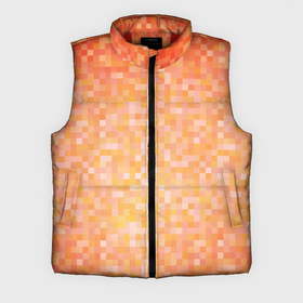 Мужской жилет утепленный 3D с принтом Оранжевая пиксель абстракция в Екатеринбурге,  |  | halloween | pixel art | абстракция | оранжевый | осенний | пиксели | пиксель арт | пиксельный | рыжий | хэллоуин