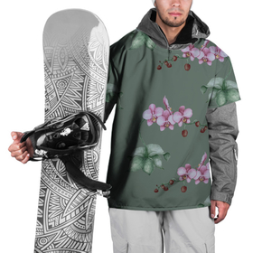 Накидка на куртку 3D с принтом Розовые орхидеи в Курске, 100% полиэстер |  | 8 марта | flowers | march 8 | spring | ботаническая иллюстрация | весна | день рождения | зеленый | лето | любовь | орхидея | праздник | принт | природа | растения | розовый | цветы