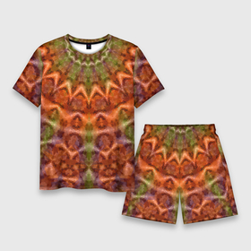 Мужской костюм с шортами 3D с принтом Оранжево оливковый калейдоскоп в Курске,  |  | калейдоскоп | коричневый | круглый орнамент | модный | мозаика | мозаичный узор | оливковый | оранжевый | орнамент | этнический