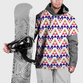 Накидка на куртку 3D с принтом Геометрический узор в виде треугольников в Белгороде, 100% полиэстер |  | 
