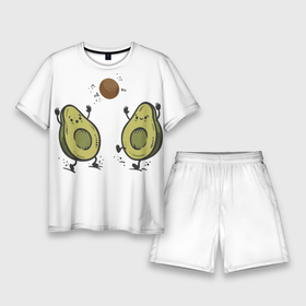Мужской костюм с шортами 3D с принтом Любимые авокадо в Кировске,  |  | авокадо | другу | любимой | любимому | парные футболки | подруге | фрукты