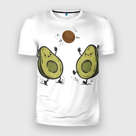 Мужская футболка 3D спортивная с принтом Любимые авокадо  , 100% полиэстер с улучшенными характеристиками | приталенный силуэт, круглая горловина, широкие плечи, сужается к линии бедра | авокадо | другу | любимой | любимому | парные футболки | подруге | фрукты