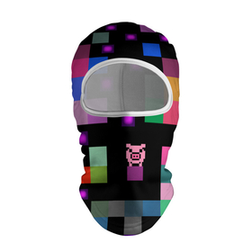 Балаклава 3D с принтом Arcade Pig в Екатеринбурге, 100% полиэстер, ткань с особыми свойствами — Activecool | плотность 150–180 г/м2; хорошо тянется, но при этом сохраняет форму. Закрывает шею, вокруг отверстия для глаз кайма. Единый размер | Тематика изображения на принте: аркада | аркадная игра | мозайка из пикселей | разноцветные квадраты | свинка | свинья на кубе | цифровые кубики