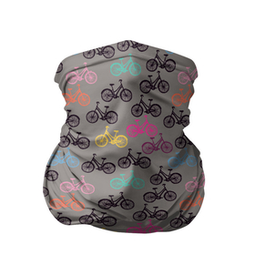 Бандана-труба 3D с принтом Цветные велосипеды паттерн , 100% полиэстер, ткань с особыми свойствами — Activecool | плотность 150‒180 г/м2; хорошо тянется, но сохраняет форму | велосипеды | велоспорт | горные велосипеды | паттерн | спортивные велосипеды | спортивный | цветной принт