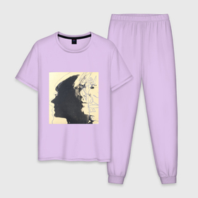 Мужская пижама хлопок с принтом Andy Warhol art в Екатеринбурге, 100% хлопок | брюки и футболка прямого кроя, без карманов, на брюках мягкая резинка на поясе и по низу штанин
 | andy | art | pop | warhol | арт | коллаж | поп | портрет | фото | художник