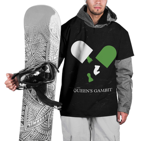 Накидка на куртку 3D с принтом Qweens gambit , 100% полиэстер |  | chess | serial | the queens gambit | аня тейлор джой | сериал | сериалы | ход королевы | шахматы | элизабет хармон