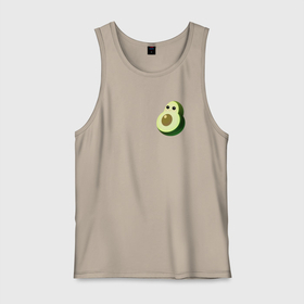 Мужская майка хлопок с принтом Няшный авокадо в Тюмени, 100% хлопок |  | avocado | cartoon | cute | fruits | kawaii | авокадо | каваи | мило | фрукты