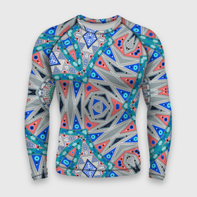 Мужской рашгард 3D с принтом Серо синий абстрактный узор в Курске,  |  | Тематика изображения на принте: абстрактный | асимметричный | креативный | молодежный | серый | синий | современный