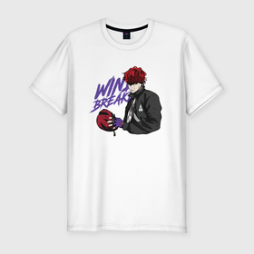Мужская футболка хлопок Slim с принтом Vinny Hong в Петрозаводске, 92% хлопок, 8% лайкра | приталенный силуэт, круглый вырез ворота, длина до линии бедра, короткий рукав | anime | manhwa | vinny hong | windbreaker | аниме | ветролом | манга | манхва