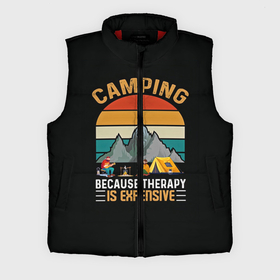 Мужской жилет утепленный 3D с принтом Camping ,  |  | camp | camping | retro | travel | винтаж | интроверт | кемпинг | отдых | отпуск | приключение | ретро | социопат | туризм | турист | туристические | юмор