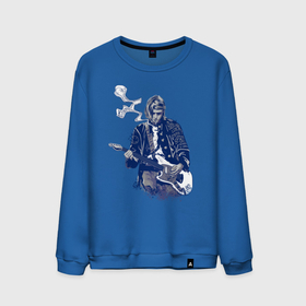 Мужской свитшот хлопок с принтом Курт Кобейн , 100% хлопок |  | cobain | kurt | nirvana | кобейн | курт | нирвана | рок