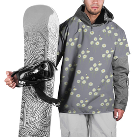 Накидка на куртку 3D с принтом Ромашки на сером паттерн в Тюмени, 100% полиэстер |  | Тематика изображения на принте: летний принт | паттерн | полевые цветы | природа | растения | ромашки | серый | цветы