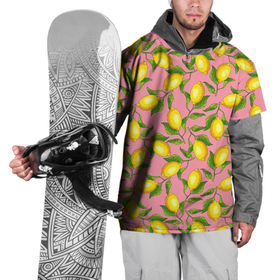 Накидка на куртку 3D с принтом Лимоны паттерн , 100% полиэстер |  | Тематика изображения на принте: ботаника | еда | желтые лимоны | иллюстрация | летний принт | лето | лимоны | паттерн | рисунок | розовый цвет | фрукты