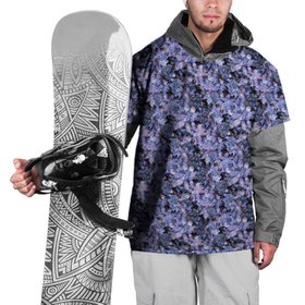 Накидка на куртку 3D с принтом Сине-фиолетовый цветочный узор в Курске, 100% полиэстер |  | Тематика изображения на принте: однотонный | ретро | синие цветы | темный узор | цветочный узор | цветы