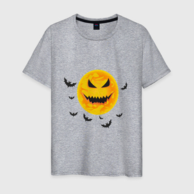 Мужская футболка хлопок с принтом Halloween  , 100% хлопок | прямой крой, круглый вырез горловины, длина до линии бедер, слегка спущенное плечо. | drawing | halloweencostume | pumpkin | праздник | хэллоуин