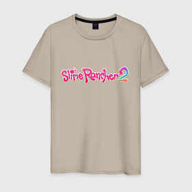 Мужская футболка хлопок с принтом Slime Rancher 2  в Курске, 100% хлопок | прямой крой, круглый вырез горловины, длина до линии бедер, слегка спущенное плечо. | gamer | games | monomi park | slime | иллюстрация | лого