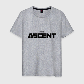 Мужская футболка хлопок с принтом The Ascent в Белгороде, 100% хлопок | прямой крой, круглый вырез горловины, длина до линии бедер, слегка спущенное плечо. | ascent | games | rpg | xbox | иллюстрация | киберпанк