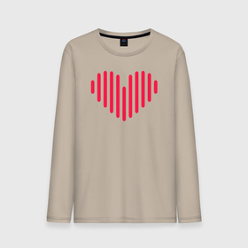 Мужской лонгслив хлопок с принтом Минималистичное сердце в Екатеринбурге, 100% хлопок |  | векторная иллюстрация | красное | люблю | любовь | минимализм | минималистичное | рисунок | розовое | сердечко | сердце | современный дизайн | техно