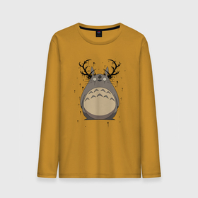 Мужской лонгслив хлопок с принтом Totoro Deer в Новосибирске, 100% хлопок |  | deer | ghibli | japan | nature | neigbor | neighbour | totoro | анимация | аниме | гибли | друг | животные | лес | милый | мир | миядзаки | мой сосед тоторо | мульт | мультфильм | олень | природа | сосед | тоторо | хаяо | хранитель