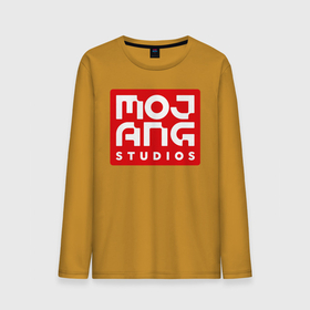 Мужской лонгслив хлопок с принтом Mojang Studios в Новосибирске, 100% хлопок |  | gamers | games | microsoft | minecraft | mojang | xbox | иллюстрация | логотип