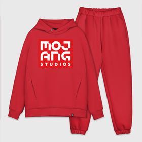 Мужской костюм хлопок OVERSIZE с принтом Mojang Studios в Белгороде,  |  | gamers | games | microsoft | minecraft | mojang | xbox | иллюстрация | логотип