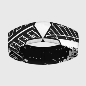 Повязка на голову 3D с принтом MITSUBISHI СЛЕДЫ ШИН в Тюмени,  |  | Тематика изображения на принте: mitsubishi | авто | автомобиль | лого | логотип | митсубиси | митсубиши | текстура