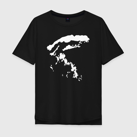 Мужская футболка хлопок Oversize с принтом Острова в Рязани, 100% хлопок | свободный крой, круглый ворот, “спинка” длиннее передней части | вектор | острова | рисунок | тучи | узор