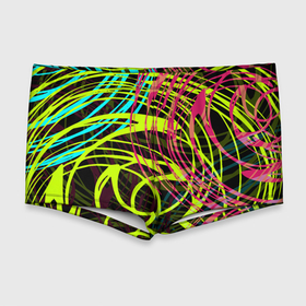 Мужские купальные плавки 3D с принтом Разноцветные спирали , Полиэстер 85%, Спандекс 15% |  | Тематика изображения на принте: абстрактный | желтый | круги | модный | молодежный | разводы | разноцветная абстракция | розовый | современный | спирали | черный