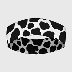 Повязка на голову 3D с принтом Пятна Далматинца в Белгороде,  |  | 101 далматинец | dalmations | далматин | мраморный окрас | черно белые пятна | черное на белом