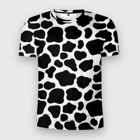 Мужская футболка 3D спортивная с принтом Пятна Далматинца  в Новосибирске, 100% полиэстер с улучшенными характеристиками | приталенный силуэт, круглая горловина, широкие плечи, сужается к линии бедра | 101 далматинец | dalmations | далматин | мраморный окрас | черно белые пятна | черное на белом