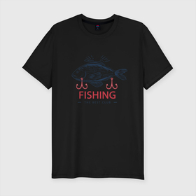 Мужская футболка хлопок Slim с принтом Лучший рыболовный клуб в Санкт-Петербурге, 92% хлопок, 8% лайкра | приталенный силуэт, круглый вырез ворота, длина до линии бедра, короткий рукав | Тематика изображения на принте: fish | fishing | мужику | мужчине | на рыбалке | на рыбалку | рыба | рыбак | рыбакам | рыбаку | рыбалка | удочка
