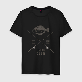 Мужская футболка хлопок с принтом Рыбаловный клуб , 100% хлопок | прямой крой, круглый вырез горловины, длина до линии бедер, слегка спущенное плечо. | fish | fishing | мужику | мужчине | на рыбалке | на рыбалку | рыба | рыбак | рыбакам | рыбаку | рыбалка | удочка