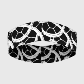 Повязка на голову 3D с принтом Черно белое кружево в Тюмени,  |  | ажурный | кружевной | кружево | крупное кружево | монохром | рисунок | тренды | чб | черно белый