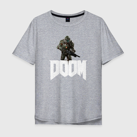 Мужская футболка хлопок Oversize с принтом Doom 2016 , 100% хлопок | свободный крой, круглый ворот, “спинка” длиннее передней части | doom | doom guy | doom slayer | doomguy | doomslayer | дум | дум гай | думгай | думслеер | думслэер | палач рока