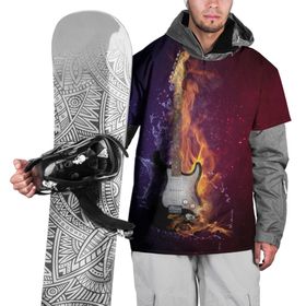 Накидка на куртку 3D с принтом Гитара - Огонь и вода в Курске, 100% полиэстер |  | Тематика изображения на принте: guitar | music | rock | гитара | музыка | рок