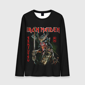 Мужской лонгслив 3D с принтом Iron Maiden, Senjutsu , 100% полиэстер | длинные рукава, круглый вырез горловины, полуприлегающий силуэт | Тематика изображения на принте: iron maiden | senjutsu | айрон мейден | группы | музыка | рок | самурпй | хеви метал | череп