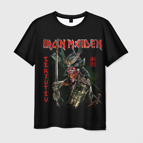Мужская футболка 3D с принтом Iron Maiden, Senjutsu в Курске, 100% полиэфир | прямой крой, круглый вырез горловины, длина до линии бедер | iron maiden | senjutsu | айрон мейден | группы | музыка | рок | самурпй | хеви метал | череп