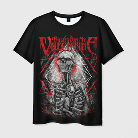 Мужская футболка 3D с принтом Bullet For My Valentine в Екатеринбурге, 100% полиэфир | прямой крой, круглый вырез горловины, длина до линии бедер | bfmv | bullet for my valentine | metal | rock | группы | метал | музыка | рок | трэш