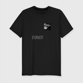 Мужская футболка хлопок Slim с принтом Eternity в Белгороде, 92% хлопок, 8% лайкра | приталенный силуэт, круглый вырез ворота, длина до линии бедра, короткий рукав | аниме | лето | модно | осень | эстетично