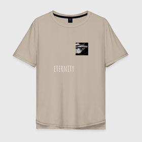 Мужская футболка хлопок Oversize с принтом Eternity в Курске, 100% хлопок | свободный крой, круглый ворот, “спинка” длиннее передней части | аниме | лето | модно | осень | эстетично