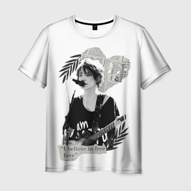 Мужская футболка 3D с принтом Free love , 100% полиэфир | прямой крой, круглый вырез горловины, длина до линии бедер | земфира | любовь | музыка | музыканты | песни о любви