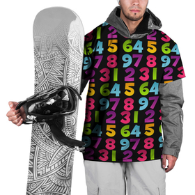 Накидка на куртку 3D с принтом цифры в Новосибирске, 100% полиэстер |  | детство | математика | счёт | ученик | учитель | цифры | школа