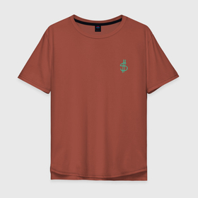 Мужская футболка хлопок Oversize с принтом DOLLAR | ЗЕЛЕНЫЙ (Z) в Белгороде, 100% хлопок | свободный крой, круглый ворот, “спинка” длиннее передней части | baks | dolar | dollar | бакс | деньги | долар | долл | доллар | зеленый | знак | модная