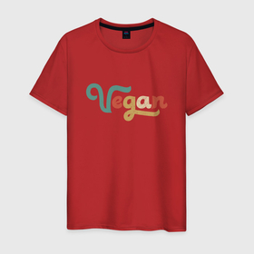 Мужская футболка хлопок с принтом Веган в Тюмени, 100% хлопок | прямой крой, круглый вырез горловины, длина до линии бедер, слегка спущенное плечо. | green | greenpaece | vegan | yoga | веган | вегетарианец | гринпис | дерево | еда | животные | жизнь | здоровье | зеленый | йога | мир | овощи | пища | планета | природа | фрукты