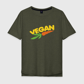 Мужская футболка хлопок Oversize с принтом Vegan Life в Петрозаводске, 100% хлопок | свободный крой, круглый ворот, “спинка” длиннее передней части | green | greenpaece | vegan | yoga | веган | вегетарианец | гринпис | дерево | еда | животные | жизнь | здоровье | зеленый | йога | мир | овощи | пища | планета | природа | фрукты
