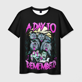 Мужская футболка 3D с принтом A Day to Remember в Санкт-Петербурге, 100% полиэфир | прямой крой, круглый вырез горловины, длина до линии бедер | Тематика изображения на принте: a day to remember | adtr | волки | группы | музыка | рок
