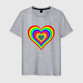 Мужская футболка хлопок с принтом равенство в Санкт-Петербурге, 100% хлопок | прямой крой, круглый вырез горловины, длина до линии бедер, слегка спущенное плечо. | однополый | равенство | радуга | свадьба | семья