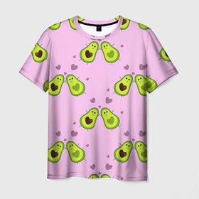 Мужская футболка 3D с принтом Любовь | Авокадиков , 100% полиэфир | прямой крой, круглый вырез горловины, длина до линии бедер | avocado | food | fruit | pattern | vegan | vegetarian | авокадо | веган | вегетарианство | еда | зелёная | паттерн | правильное питание | фрукт | фрукты