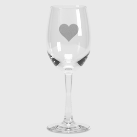 Бокал для вина с принтом H E A R T ,  |  | Тематика изображения на принте: wine | бокал | бокал для вина | винишко | вино | сердечко | сердце