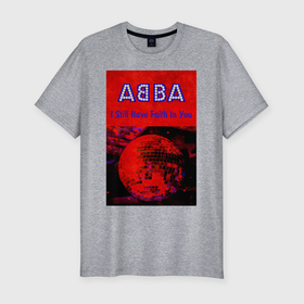 Мужская футболка хлопок Slim с принтом ABBA I still have Faith in you , 92% хлопок, 8% лайкра | приталенный силуэт, круглый вырез ворота, длина до линии бедра, короткий рукав | abba | абба | альбом | возвращение | группа | легенда | музыка | поп | электроника
